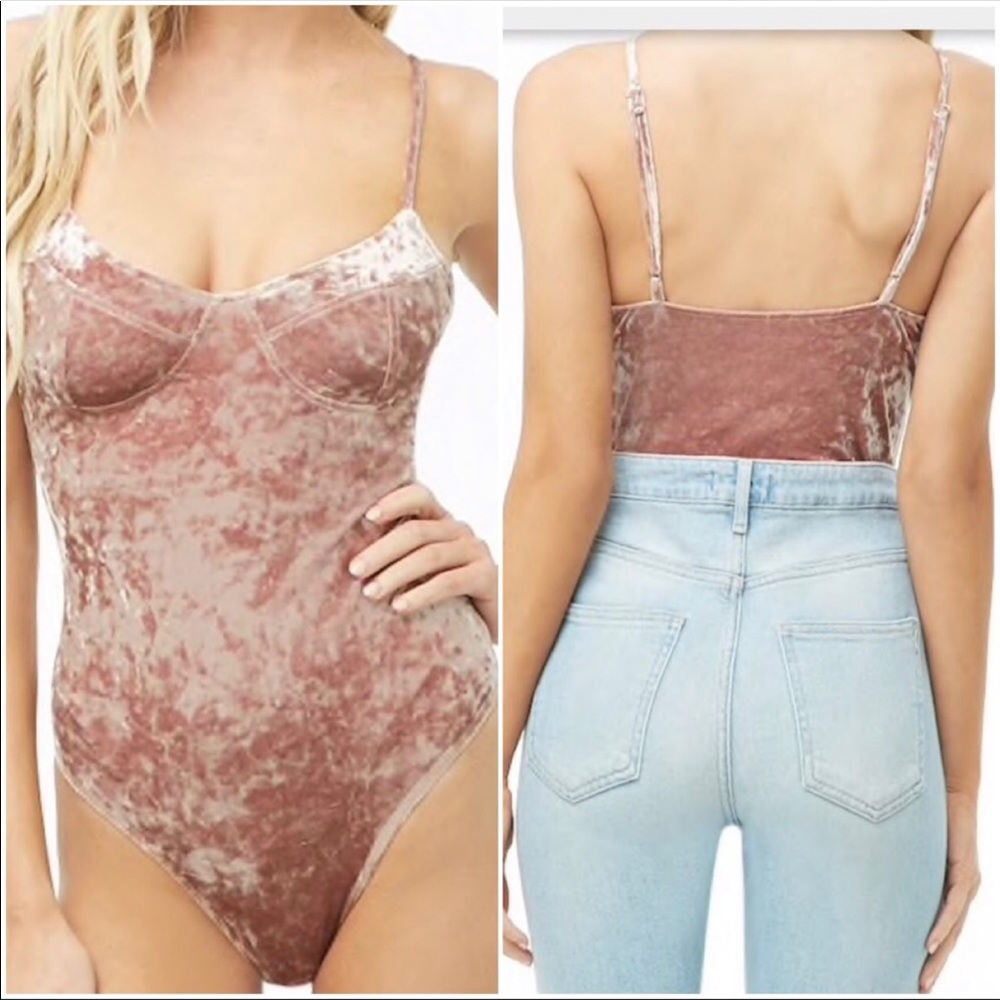 Forever 21 - crushed velvet bodysuit
